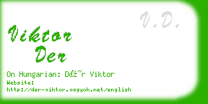 viktor der business card